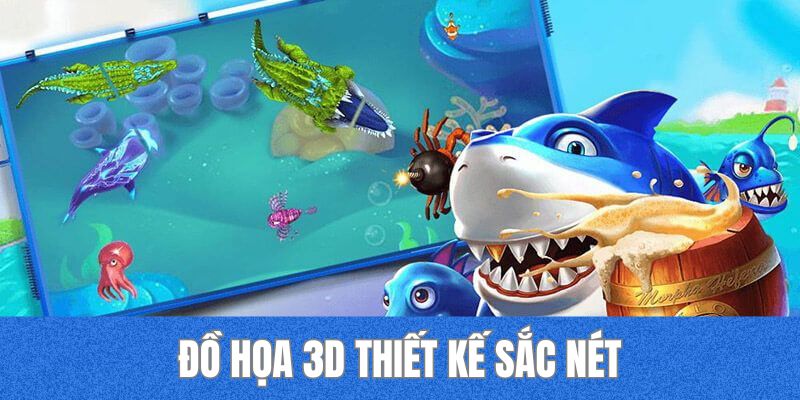 Sảnh game bắn cá 33WIN được đầu tư đồ họa 3D sắc nét